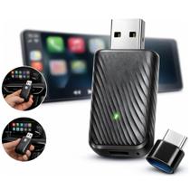 Adaptador CarPlay e Android Auto Wireless Sem Fio via USB Conexão Rápida e Automática