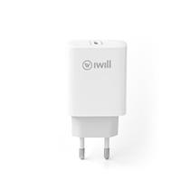 Adaptador Carregador de Parede iWill GaN 33W 2 Anos de Garantia