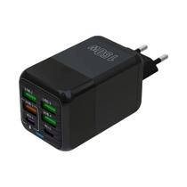 Adaptador Carregador Rápido USB Tipo C De 150W Com 6 Portas Para iPhone Samsung Xiaomi Huawei Plugue Adaptador Carregador Rápido USB Tipo C De 150W Com 6 Portas Para iPhone Samsung Xiaomi Huawei Plugue