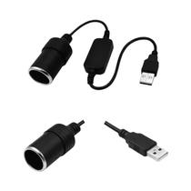 Adaptador Carregador USB 12V Para Carro, Conversor De 5V Para 12V, Conector Plug, Acessórios Para