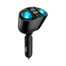 Adaptador Carregador Veicular De Duas Portas Com Display Digital Para Múltiplos Dispositivos Adaptador Carregador Veicular De Duas Portas Com Display Digital Para Múltiplos Dispositivos