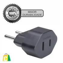 Adaptador Chato 2 Pinos 10A Americano P Redondo Margirius Adaptador Chato 2 Pinos 10A Americano P Redondo Margirius