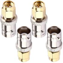 Adaptador coaxial RF Oiyagai BNC fêmea para SMA macho 4 unidades Adaptador coaxial RF Oiyagai BNC fêmea para SMA macho 4 unidades