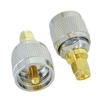 Adaptador Coaxial UHF SO239 Para SMA Macho/Fêmea PL259 Conector RF De Latão Terminais De Fio