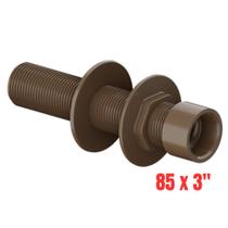 Adaptador Com Flange Curto PVC Soldável Marrom Água Fria Livres Para Caixa Dágua 85 mm x 3” Tigre