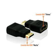 Adaptador conector cabo hdmi entra hdmi x sai mini hdmi
