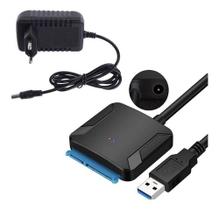 Adaptador Conector Usb 3.0 Sata Para Hd 2.5 Ssd E Hd 3.5 Pc