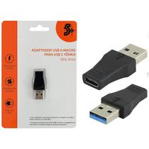 Adaptador Conector USB a MACHO/USB C Fêmea 003-0142 5+