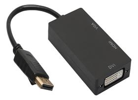 Adaptador Conversor 3 Em 1 Display Port Para Dvi Hdmi Vga Fx Adaptador Conversor 3 Em 1 Display Port Para Dvi Hdmi Vga Fx