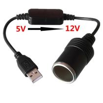 Adaptador Conversor 5V Usb Para 12V Tomada Carro Barco 120Cm