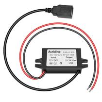 Adaptador conversor DC para USB Buck Module 12V/24V para 5V 3A