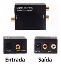 Adaptador Conversor de Áudio Digital em Analógico RCA TV