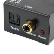 Adaptador Conversor de Áudio Digital para Analógico - Preto