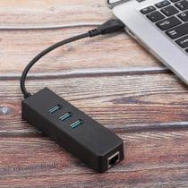 Adaptador conversor de Ethernet USB 3.0 3 portas USB3.0+RJ45 Adaptador conversor de Ethernet USB 3.0 3 portas USB3.0+RJ45