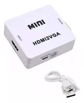 Adaptador Conversor De Hdmi Para Vga Com Áudio Monitor Tv