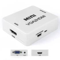 Adaptador Conversor De Vga Para Hdmi - Com som Áudio VGAxHDMI VGA2HDMI - HD video Converter