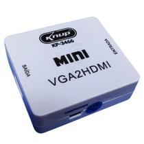 Adaptador Conversor De Vga Para Hdmi - Com som Áudio VGAxHDMI VGA2HDMI - Knup