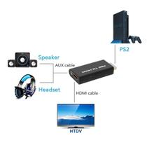 Adaptador conversor de vídeo PS2 para HDMI - preto