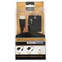 Adaptador conversor Hdmi P/ Vga C/ Saída p2 Áudio-Preto co01