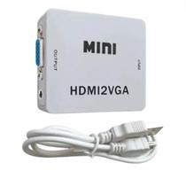 Adaptador Conversor HDMI para VGA 1080p com Áudio e Vídeo
