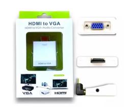 Adaptador conversor HDMI para VGA + Conversor de Áudio não é VGA para HDMI - Camelô Carioca