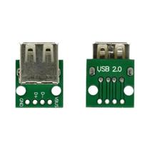 Adaptador Conversor Micro Mini5P Tipo-C USB Para Interface Quadrada Fêmea Tipo B, Placa De Conexão
