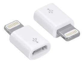 Adaptador Conversor Micro Usb Para Lightning Compatível Com iPhone, Cor Branca
