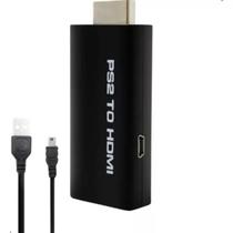 Adaptador Conversor Ps2 Audio Vídeo Av Para Cabo Hdmi Compatível com Video Game PStation 2 Fácil de Usar Qualidade e Nostalgia em Alta Definição