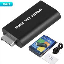 Adaptador Conversor Ps2 Audio Vídeo Av Para Cabo HDMI Adaptador Conversor Ps2 Audio Vídeo Av Para Cabo HDMI