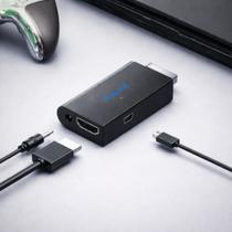 Adaptador Conversor PS2 Para HDMI Áudio e Vídeo Sincronizados Imagem HD Plug and Play Para TV Monito