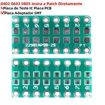 Adaptador Conversor SMT DIP 0805 0603 0402 10pcs Capacitor Resistor LED Placa PCB FR4 Pitch De 254mm
