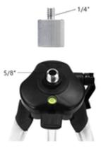 Adaptador Conversor Tripé Nível A Laser 5/8 Fêmea 1/4 Macho Prateado Adaptador Conversor Tripé Nível A Laser 5/8 Fêmea 1/4 Macho Prateado