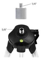 Adaptador Conversor Tripé Nível A Laser 5/8 Fêmea 1/4 Macho Prateado Adaptador Conversor Tripé Nível A Laser 5/8 Fêmea 1/4 Macho Prateado