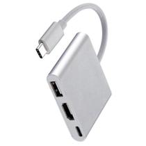 Adaptador Conversor Usb 3.1 Tipo C 3.0 X Hdmi Usb 3 Em 1 Adaptador Conversor Usb 3.1 Tipo C 3.0 X Hdmi Usb 3 Em 1