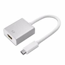 Adaptador Conversor USB C 3.1 Type C Macho Para HDMI Femea Prata Adaptador Conversor USB C 3.1 Type C Macho Para HDMI Femea Prata