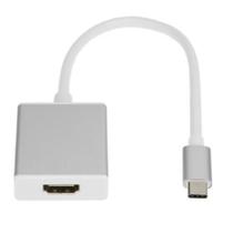 Adaptador Conversor USB C 3.1 Type C Macho Para HDMI Femea Prata Adaptador Conversor USB C 3.1 Type C Macho Para HDMI Femea Prata