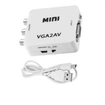 Adaptador Conversor VGA para Áudio e Vídeo RCA 1080p VGA x AV RCA