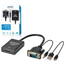 Adaptador Conversor VGA Para HDMI Com Audio e Vídeo Full HD, Exbom - CC-VHA30 Adaptador Conversor VGA Para HDMI Com Audio e Vídeo Full HD, Exbom - CC-VHA30