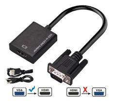 Adaptador Convesor Vga Para Hdmi Com Áudio E Vídeo Full Hd