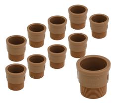 Adaptador Curto Soldável Krona - 25mm X 3/4 Kit C/ 10 Udds