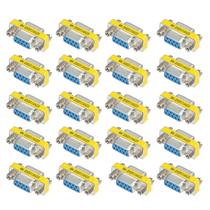 Adaptador de acoplador Serial Cable Gender Changer de 9 pinos RS-232 DB9 fêmea para fêmea ABCGoodefg (pacote com 20)