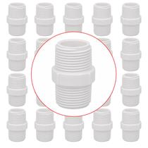 Adaptador de acoplamento de rosca macho com bico de PVC 3/4" x 3/4" (pacote com 20)
