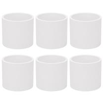Adaptador de acoplamento de tubo de PVC de 2 polegadas Schedule 40, pacote com 6 - branco