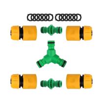 Adaptador De Acoplamento Rápido Em Y Para Mangueira De Jardim De 1/2 Polegada, Kit Extensor Com Adaptador De Acoplamento Rápido Em Y Para Mangueira De Jardim De 1/2 Polegada, Kit Extensor Com