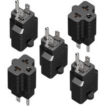 Adaptador de alimentação AC Plugrand 4 em 1 15A 125V a 20A 250V, pacote com 5