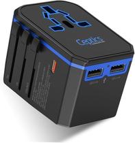 Adaptador de alimentação Ceptics International World Travel USB tipo C