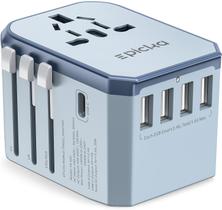 Adaptador de alimentação EPICKA TA-105 Universal Travel USB-C 4 USB-A
