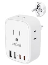 Adaptador de alimentação LENCENT tipo E/F 4 portas USB 2500W Adaptador de alimentação LENCENT tipo E/F 4 portas USB 2500W