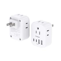 Adaptador de alimentação One Beat PD 20W Japan com 4 tomadas 4 USB