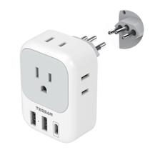 Adaptador de alimentação TESSAN US para o Brasil com 4 tomadas 3 USB tipo N Adaptador de alimentação TESSAN US para o Brasil com 4 tomadas 3 USB tipo N